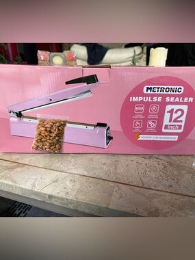 Metro Pink Household Poly Bag Heat Sealer